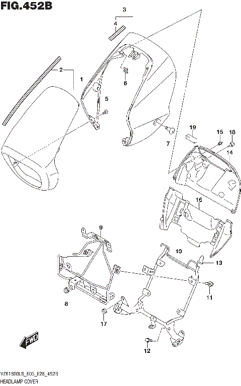HEADLAMP COVER (VZR1800BZL8 E03) (JBA)