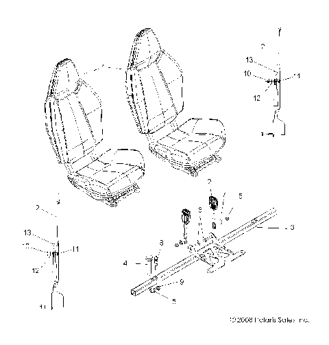 BODY, SEAT MOUNTING and BELTS - R09VH76FX (49RGRSEATMTG09RZR)