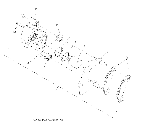 BRAKES, BRAKE CALIPER, FRONT - A20SDE57K5 (49ATVCALIPER08X2500QUAD)