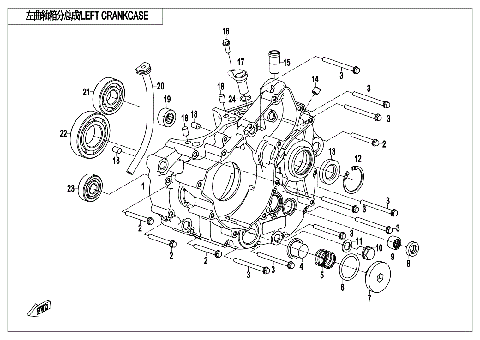LEFT CRANKCASE