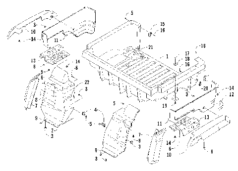 REAR BODY PANEL AND CARGO BOX ASSEMBLY [84522]