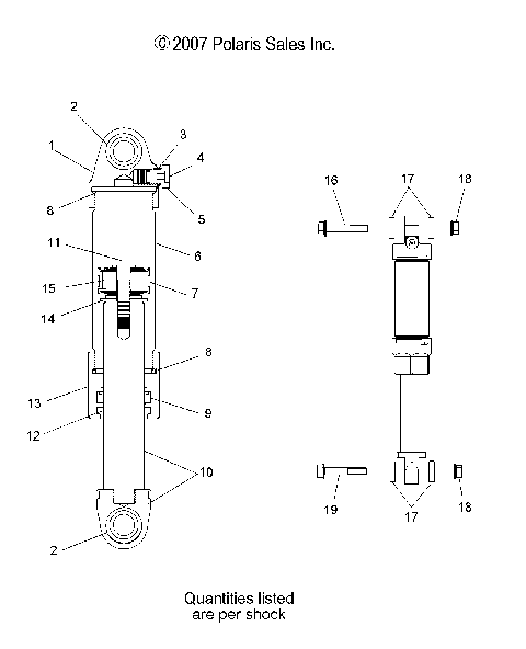 SUSPENSION, SHOCK, IFS (7043364)(DRAGON) - S08PG8ES/EE/PH8ES/EE (49SNOWSHOCKIFS7043364)