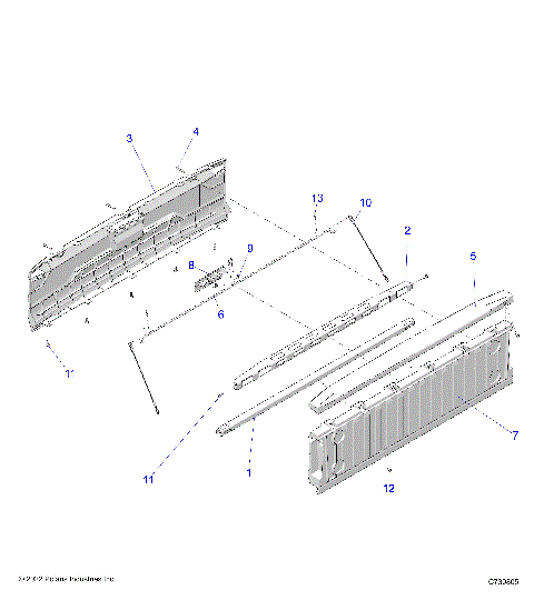 BODY, BOX, TAILGATE - R25RSF99AY/AL (C730805)