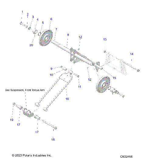 SUSPENSION, TORQUE ARM, REAR - S24CEA5TSL (C602466)