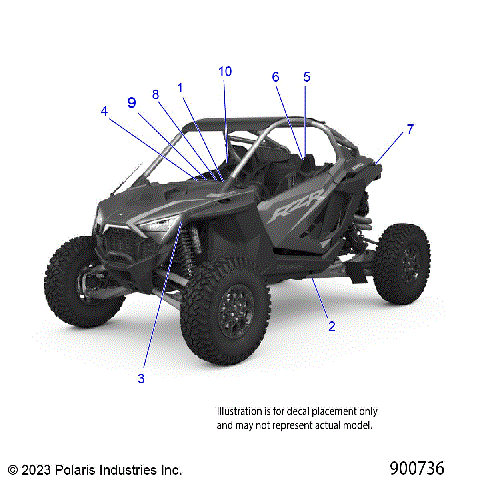 BODY, DECALS, STANDARD - Z24RGD2KAH/AL/BH/BL (900373)