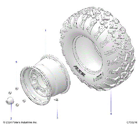 WHEELS, REAR - R20T6E99A9/B9 (C733216)