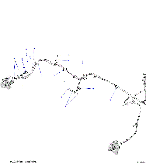 BRAKES, BRAKE LINES, REAR - A23SES57C9/F9/E9 (C102484)