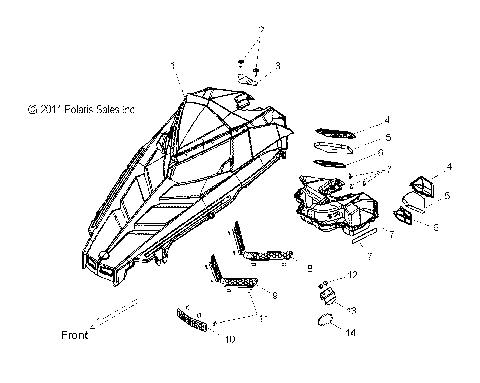 BODY, HOOD ASM. - S12CN8/CY8 ALL OPTIONS (49SNOWHOOD12ASLT)
