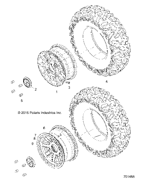 WHEELS, FRONT - Z17VFE92NG/NK/NM (701488)