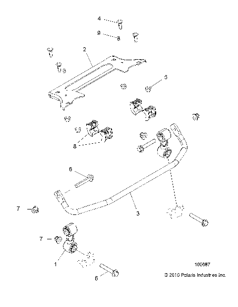 SUSPENSION, STABILIZER BAR, FRONT - A17DAE57AM (100687)
