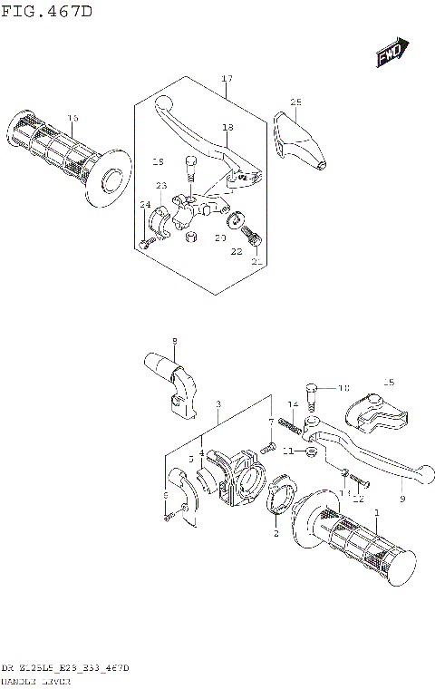 HANDLE LEVER (DR-Z125LL5 E33)