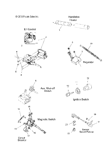 ELECTRICAL, SWITCHES and COMPONENTS - S15CT5BEL/BSL/BSM (49SNOWELECT14550)