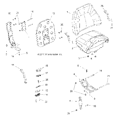 BODY, PASSENGER SEAT BOTTOM and SEAT BACK - A11DX55FL (49ATVSEATBOTTOM11SPTRGEPS)