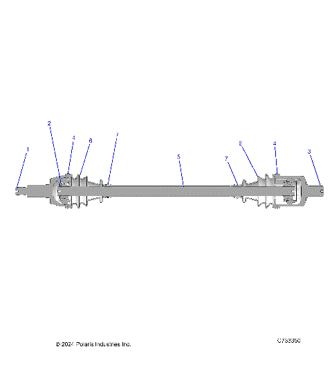 DRIVE TRAIN, FRONT HALF SHAFT - R25RRED4JA (C733350)