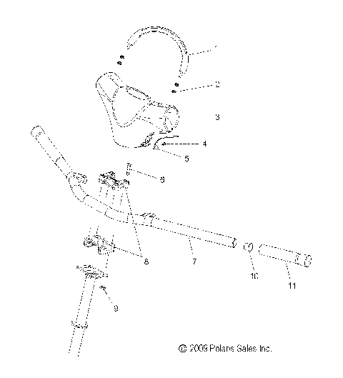 STEERING, HANDLEBAR MOUNTING - S15PU6NSL/NEL (49SNOWHANDLEBAR10600WIDE)