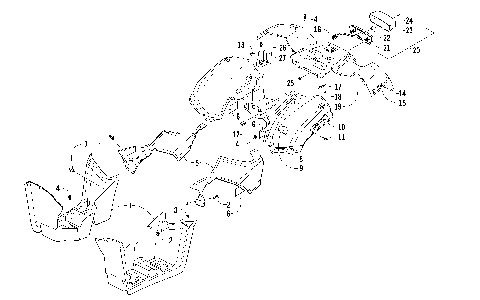 REAR BODY AND TAILLIGHT ASSEMBLY [100467]