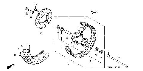 FRONT WHEEL (VTX1300S)