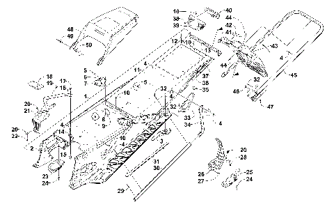 TUNNEL, REAR BUMPER, AND SNOWFLAP ASSEMBLY [101403]