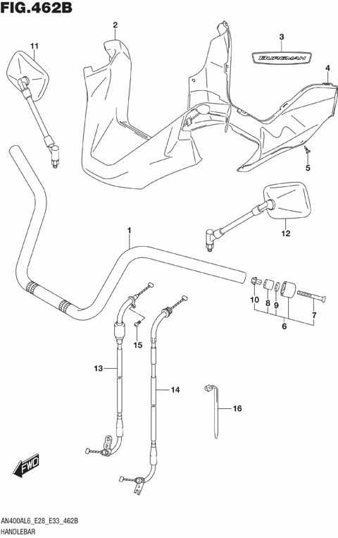 HANDLEBAR (AN400ZAL6 E28)