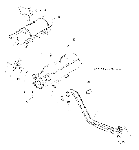 ENGINE, EXHAUST - A14ZN5EFM (49ATVEXHAUST11SPEPS550)