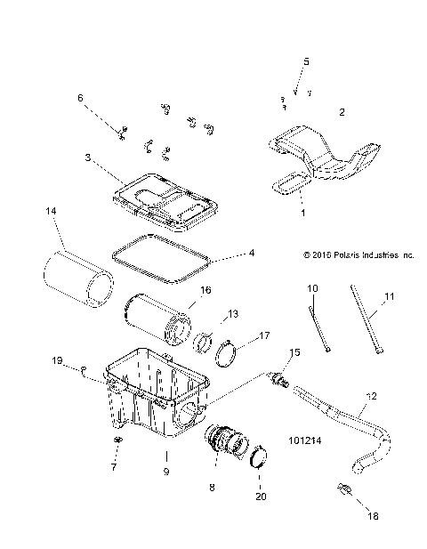 ENGINE, AIR INTAKE SYSTEM - A17SES57C1/C2/C7/CL/E1/E2/E7/EL/SET57C1/C2/E1/E2 [101214]