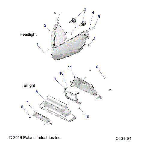 ELECTRICAL, HEADLIGHT and TAILLIGHT - S23CFF5TSL (C601184)