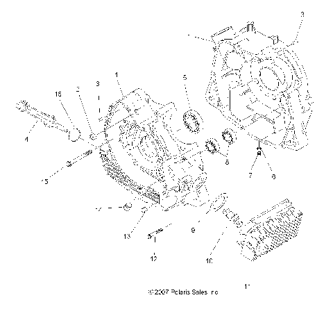ENGINE, CRANKCASE - A08LH27AW/AX/AZ (49ATVCRANKCASE08SP300)