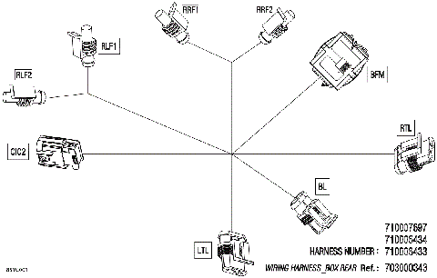 08- Electric - Wiring Harness Box Rear - 710007697