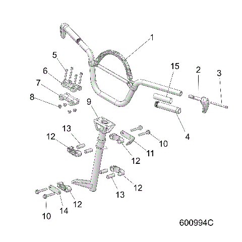 STEERING, HANDLEBAR MOUNTING - S21EFK6PS/6PE ALL OPTIONS (600994C)