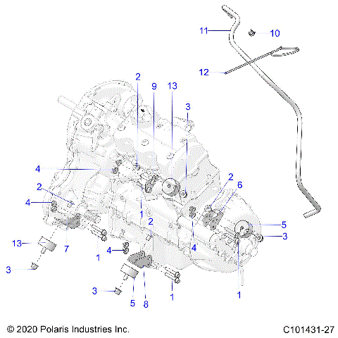 ENGINE, TRANSMISSION MOUNTING & LONG BLOCK - A20SVE95KR (C101431-27)