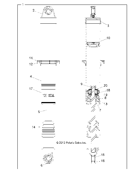 SUSPENSION, REAR SHOCK - R13XE76AD (49RGRSHOCKRR7043907)