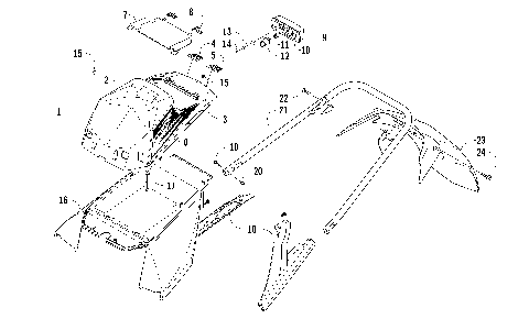 REAR BUMPER, STORAGE BOX, AND TAILLIGHT ASSEMBLY [88176]