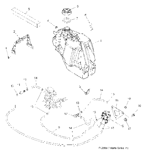 BODY, FUEL TANK - A09LH46AQ/AX/AZ (49ATVFUEL09SP400)