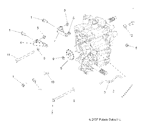 DRIVE TRAIN, MAIN GEARCASE MOUNTING - A08CL50AA (49ATVGEARCASEMTG086X6)