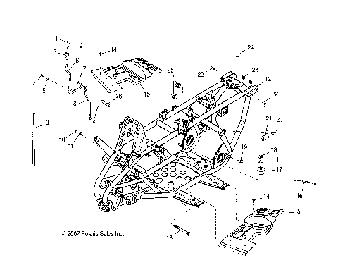 CHASSIS, FRAME - A08PB20EB (49ATVFRAME08PHXQD)