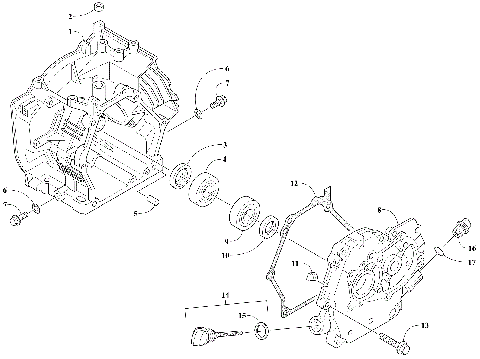 CRANKCASE/COVER ASSEMBLY [106090]