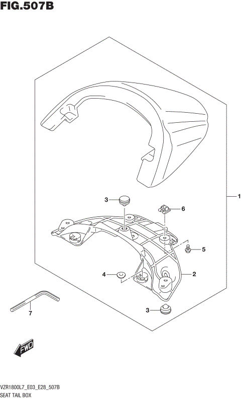 SEAT TAIL BOX (FOR PGZ) (VZR1800BZL7 E03)