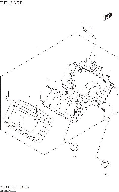 SPEEDOMETER ((LT-A500XP,LT-A500XPZ):(P03,P33))