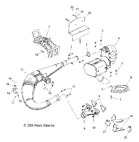 ENGINE, EXHAUST - S10NT5BSL/BSM/BEL/BSF (49SNOWEXHAUST09TRLTRG)