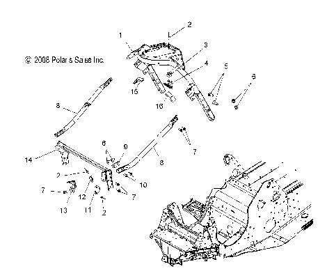 CHASSIS, FRONT - S08PB6FS/FE (49SNOWCHASSISFRT09SHIFT)