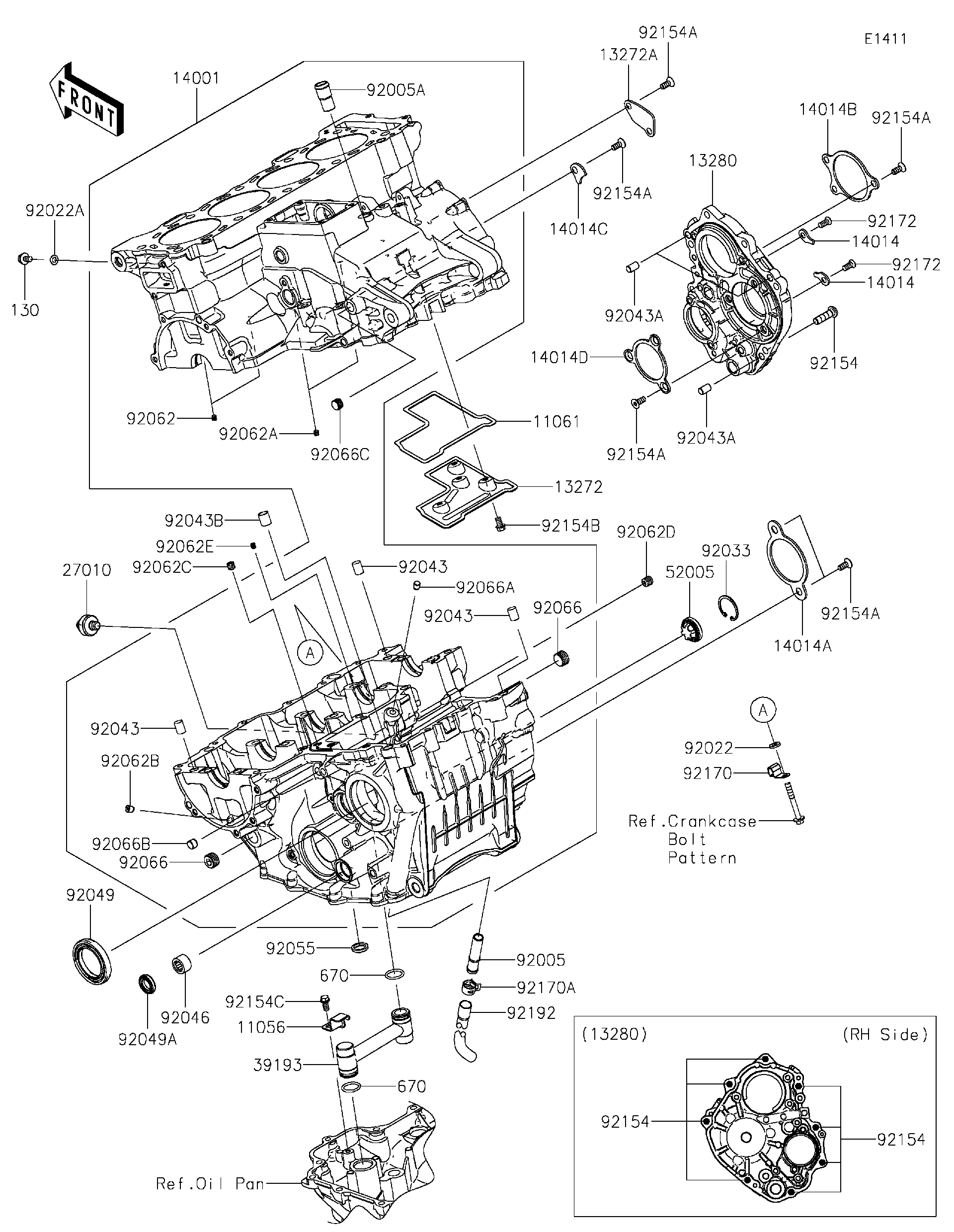 dページ Kawasaki Motorcycle 2019 OEM Parts Diagram for CLUTCH