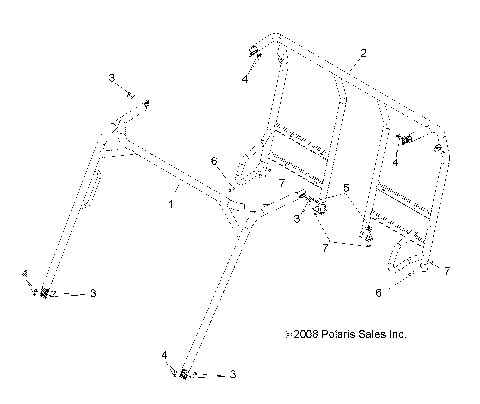 CHASSIS, CAB FRAME - R10RC08GA/GH/FA/FH (49RGRFRAME10)