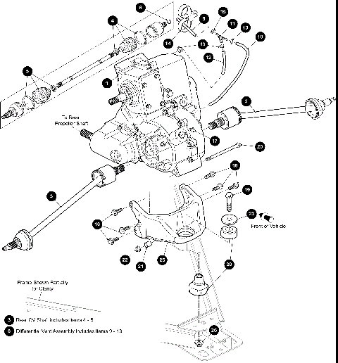 REAR DRIVE GEARCASEAXLES