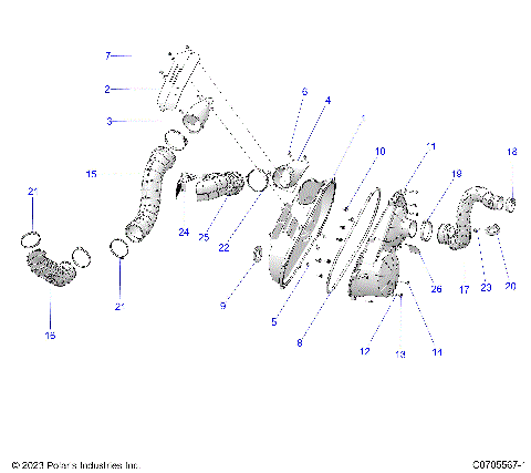 DRIVE TRAIN, CLUTCH COVER AND DUCTING