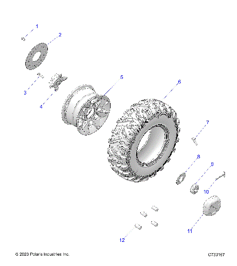 WHEELS, FRONT - R25MAU57Z5/B5/Z6/B6 (C733167