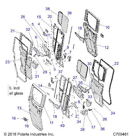 BODY, DOOR, REAR, FULL CRANK & POWER - R19RSU99A/B (C700481)