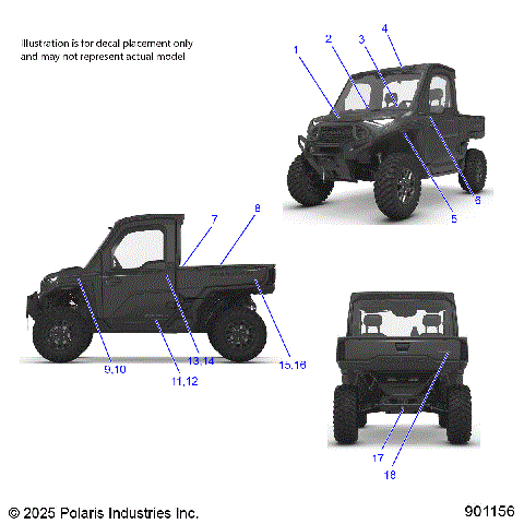 BODY, DECALS - R26XAW1RB9/BB/BJ (901156)
