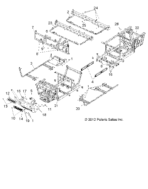 CHASSIS, FRAME and FRONT BUMPER - R13WH90DG (49RGRCHASSIS13DCREW)