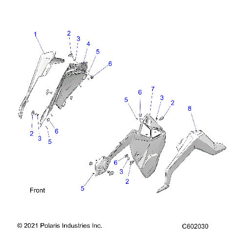 BODY, SIDE PANELS AND TRIM - S22TGG8RS/TGY8RS ALL OPTIONS (C602030)