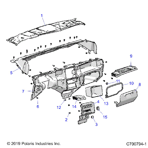 BODY, DASH - G20GAJ99AK/AS/BK/BS (C700794-1)